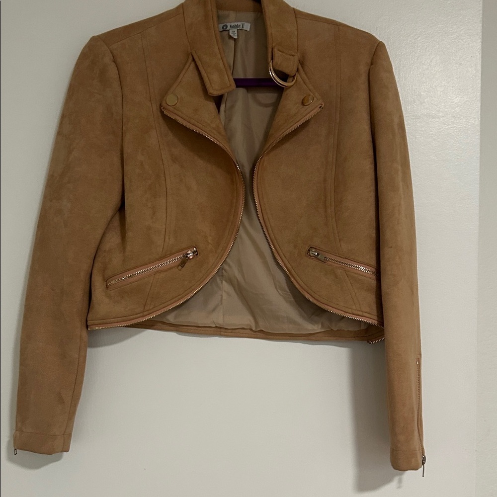 Tan Suede-look Women's Jacket